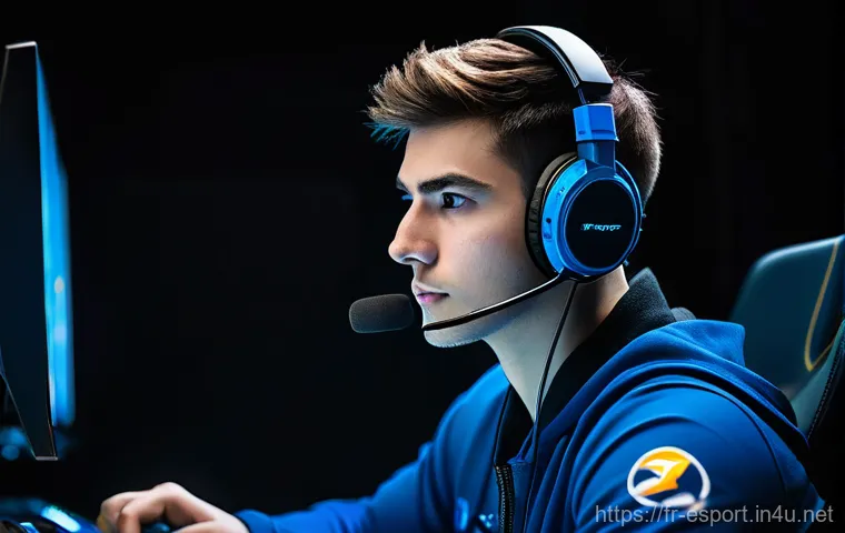 프로게이머 멘탈 관리 비법 - **Prompt 1: Intense Focus in Esports Competition**
"A male esports pro-player, in his early twen...