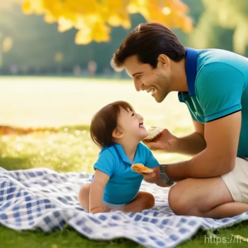 e스포츠와 스트리밍 문화 - A heartwarming scene of a young family enjoying a sunny afternoon picnic in a vibrant park. A mother...