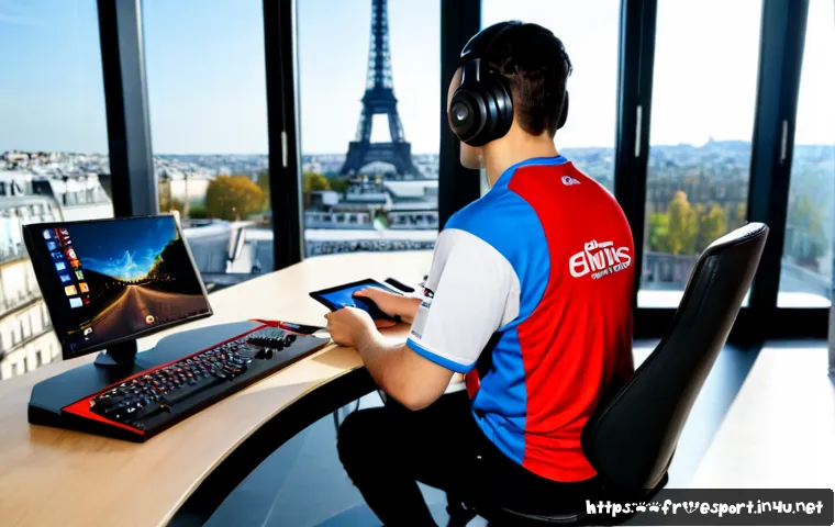 프로게이머 트레이닝 프로그램 - Photorealistic esports training session in a modern Paris gaming academy, focused young adult gamer ...
